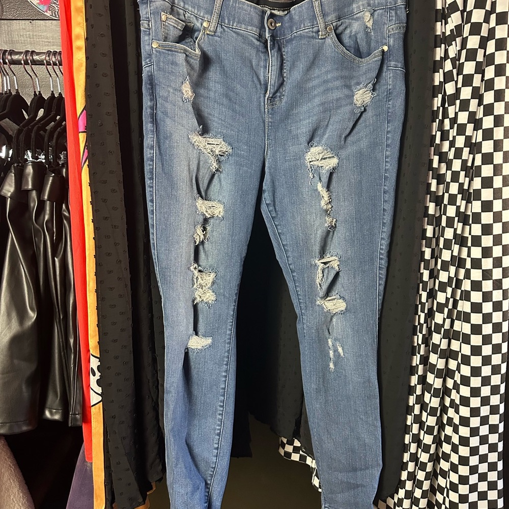 Torrid Distressed Blue Jeans